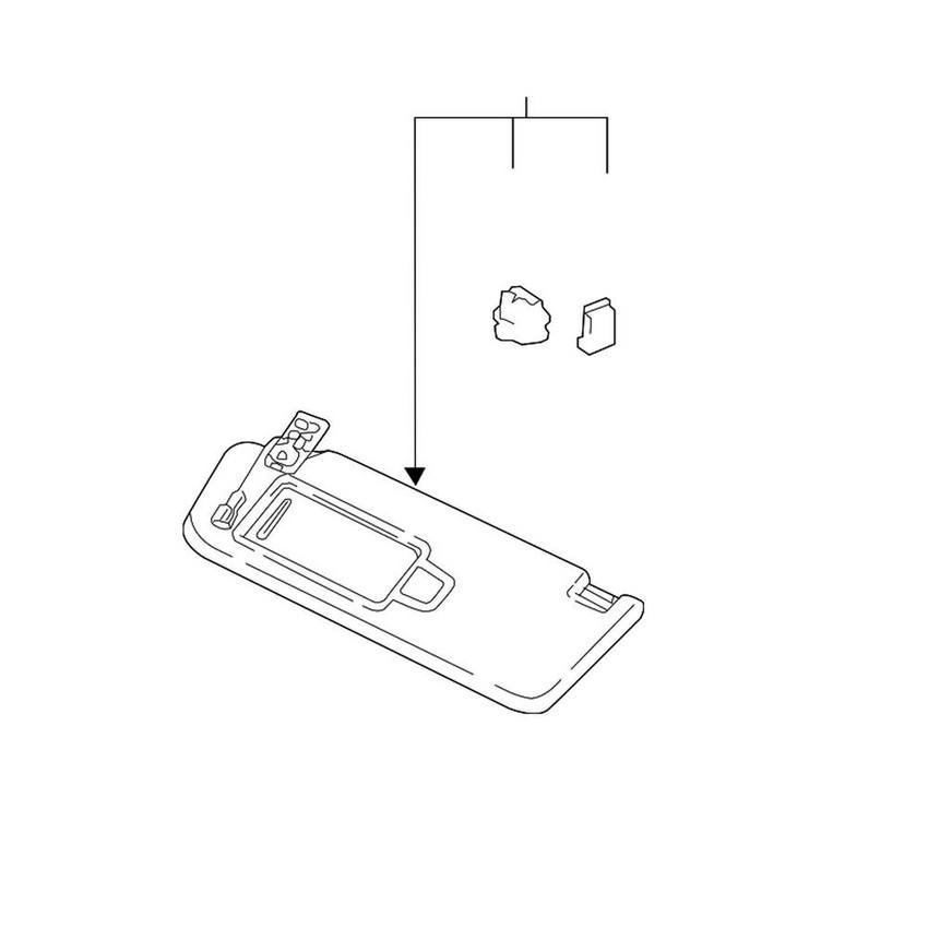 VW Sun Visor - Driver Side 5NN857551LSX4